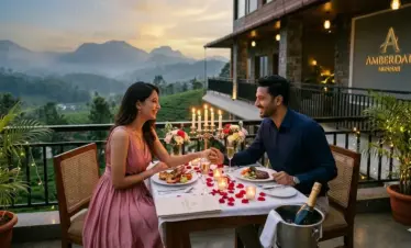 candle light dinner in amber dale